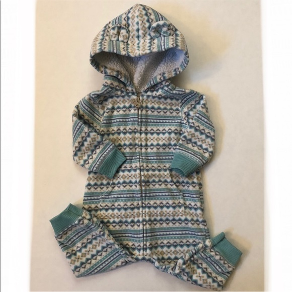 Bear Ears Hoodie One-Piece Zip-up Fleecy Sweater - Picture 1 of 4